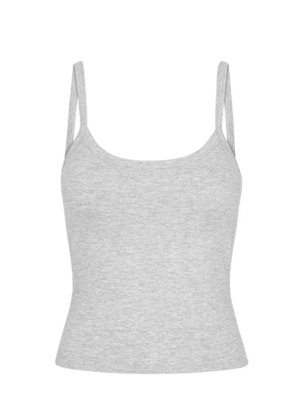 EXCERCERE Rib Tank Top Grey Melange Size Small